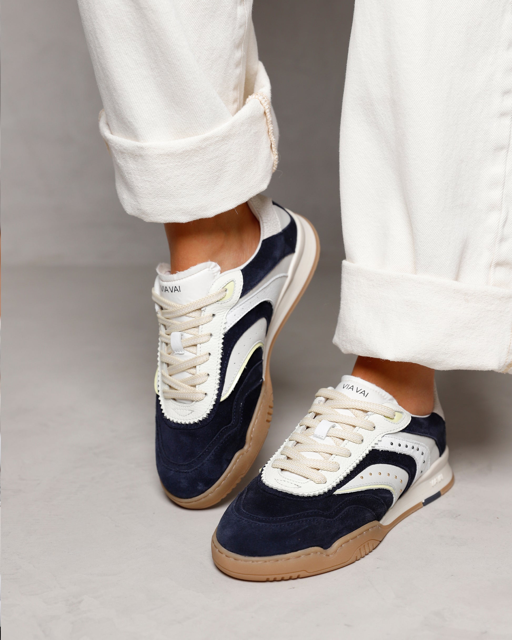 VIA VAI blauwe dames sneakers Kris Pax