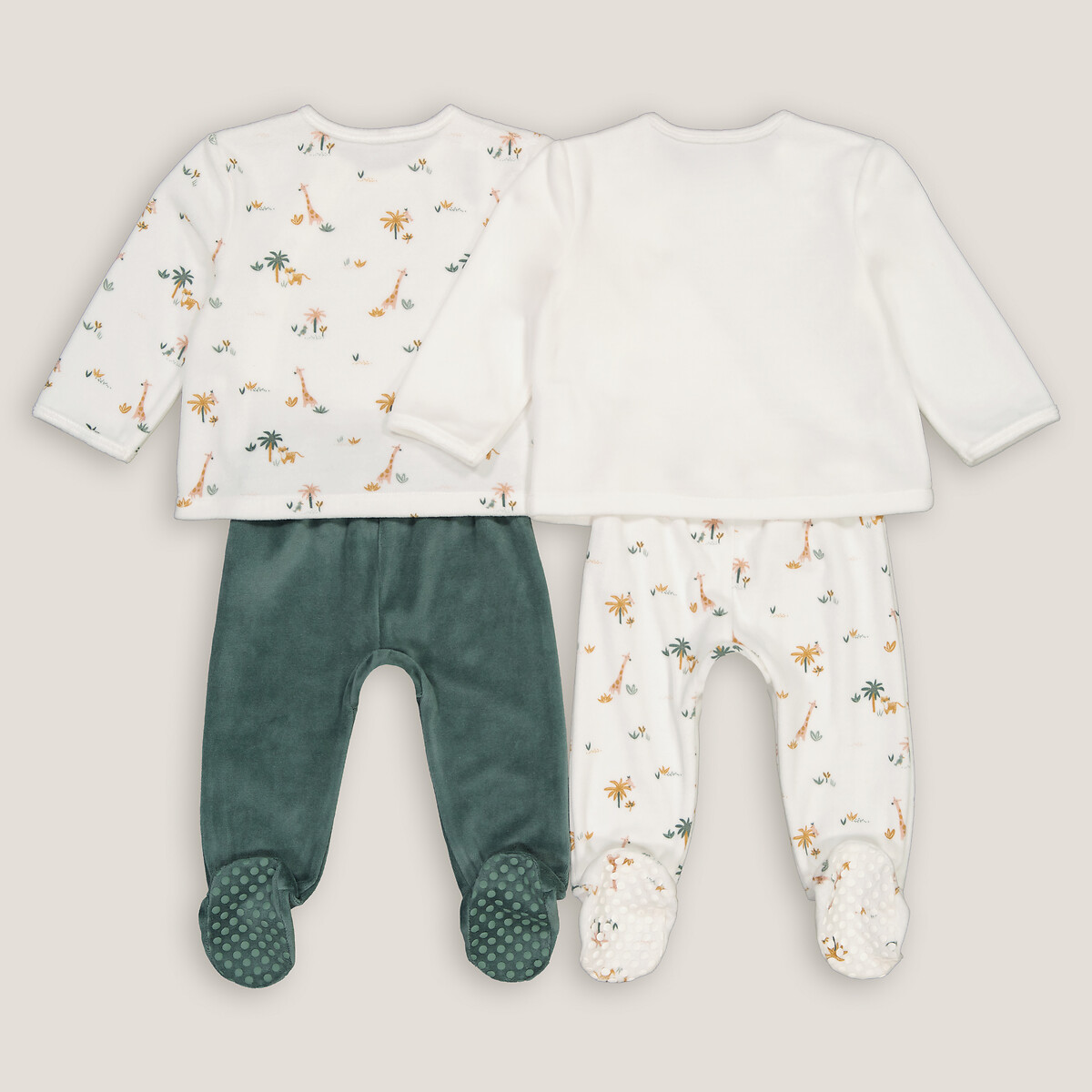 COLEÇÕES LA REDOUTE<br>Conjunto van 2 pijamas em fluweel