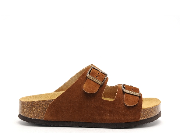 Plakton mules et sabots plats femme cp beta marron
