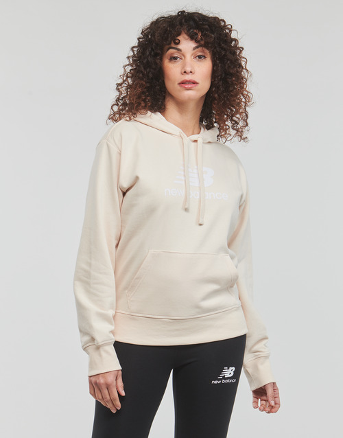 New Balance - ESSENTIALS STACKED LOGO HOODIE - Beige