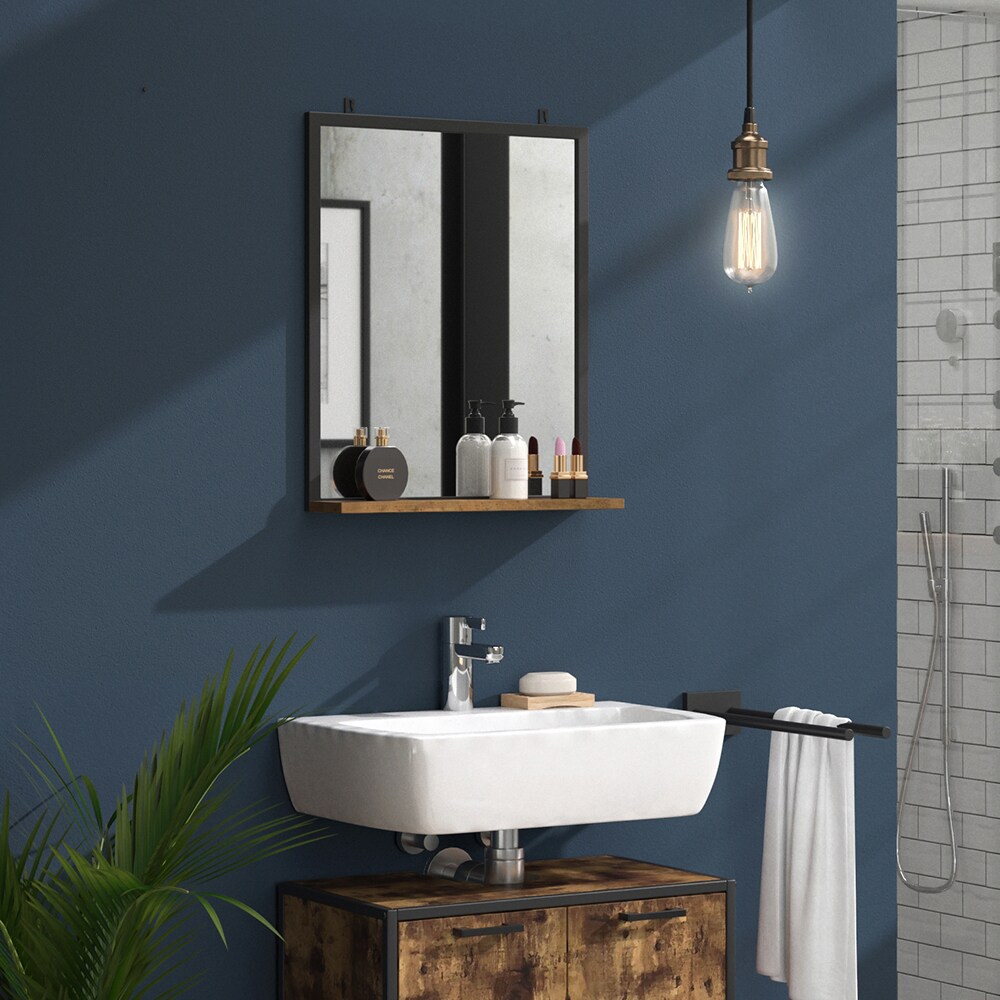 Vicco Badspiegel Fyrk Vintage Badezimmerspiegel mit Ablage Wandspiegel für Bad