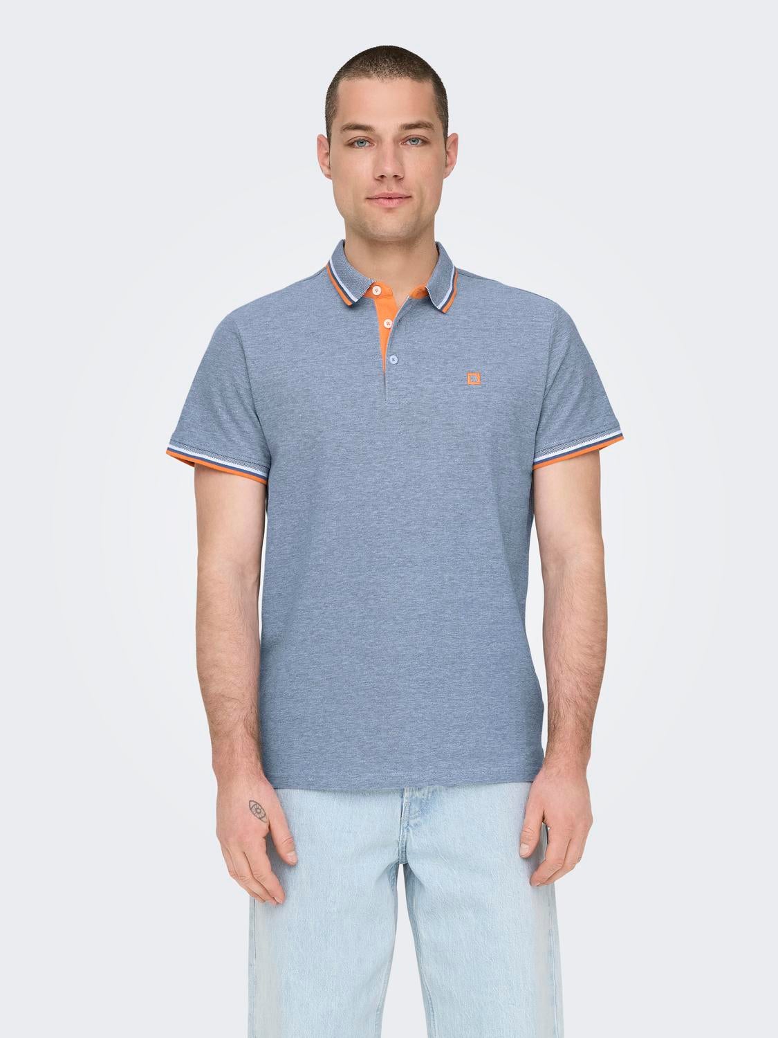 ONSFLETCHER Polo Medium Blue Denim