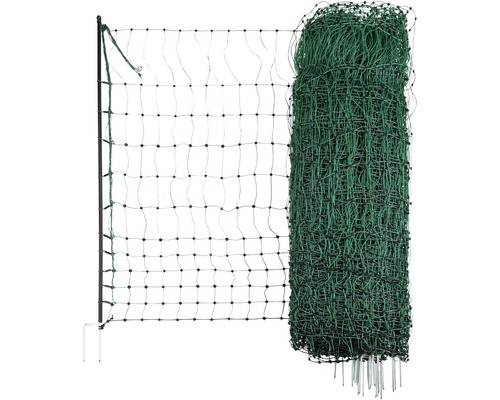 Pluimveenet, dubbele pen, elektrisch geleidend, 5000 x 106 cm, groen