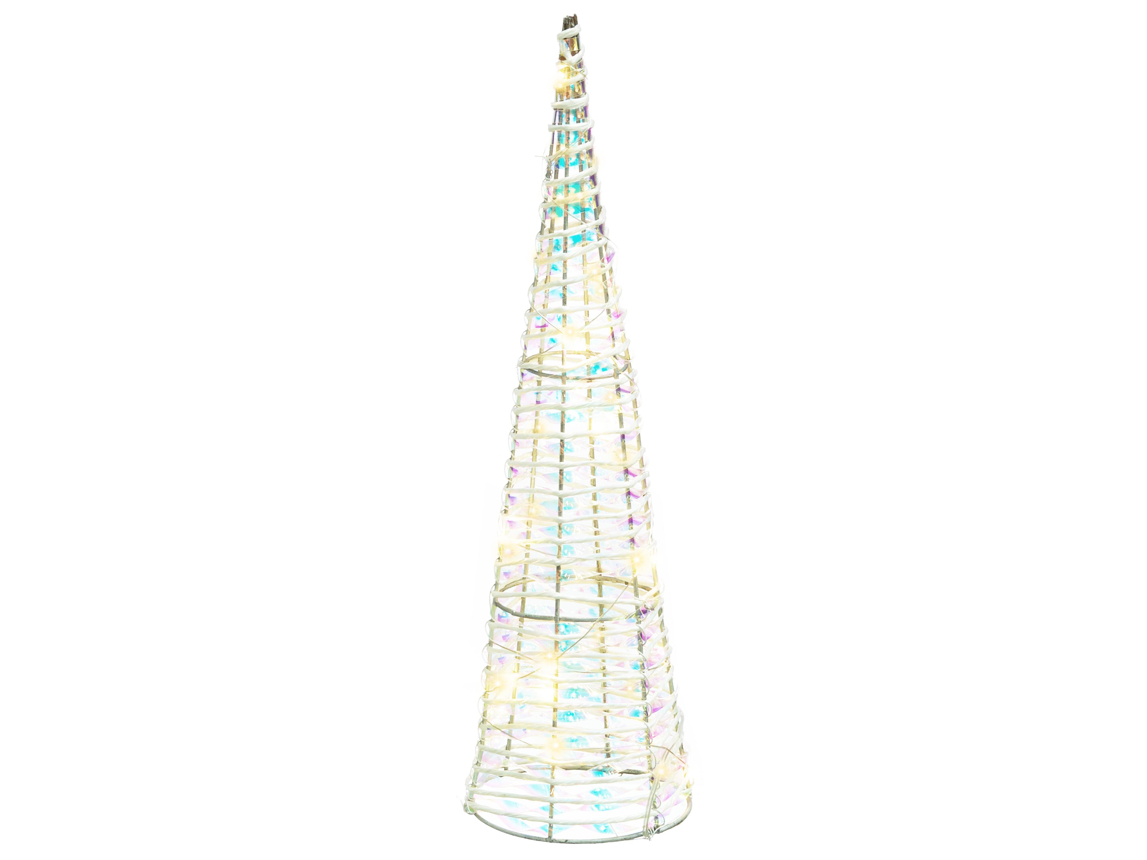 Set van 3 kerstdecoraties LED SONDER Kerstboom 40/60/80 cm Wit