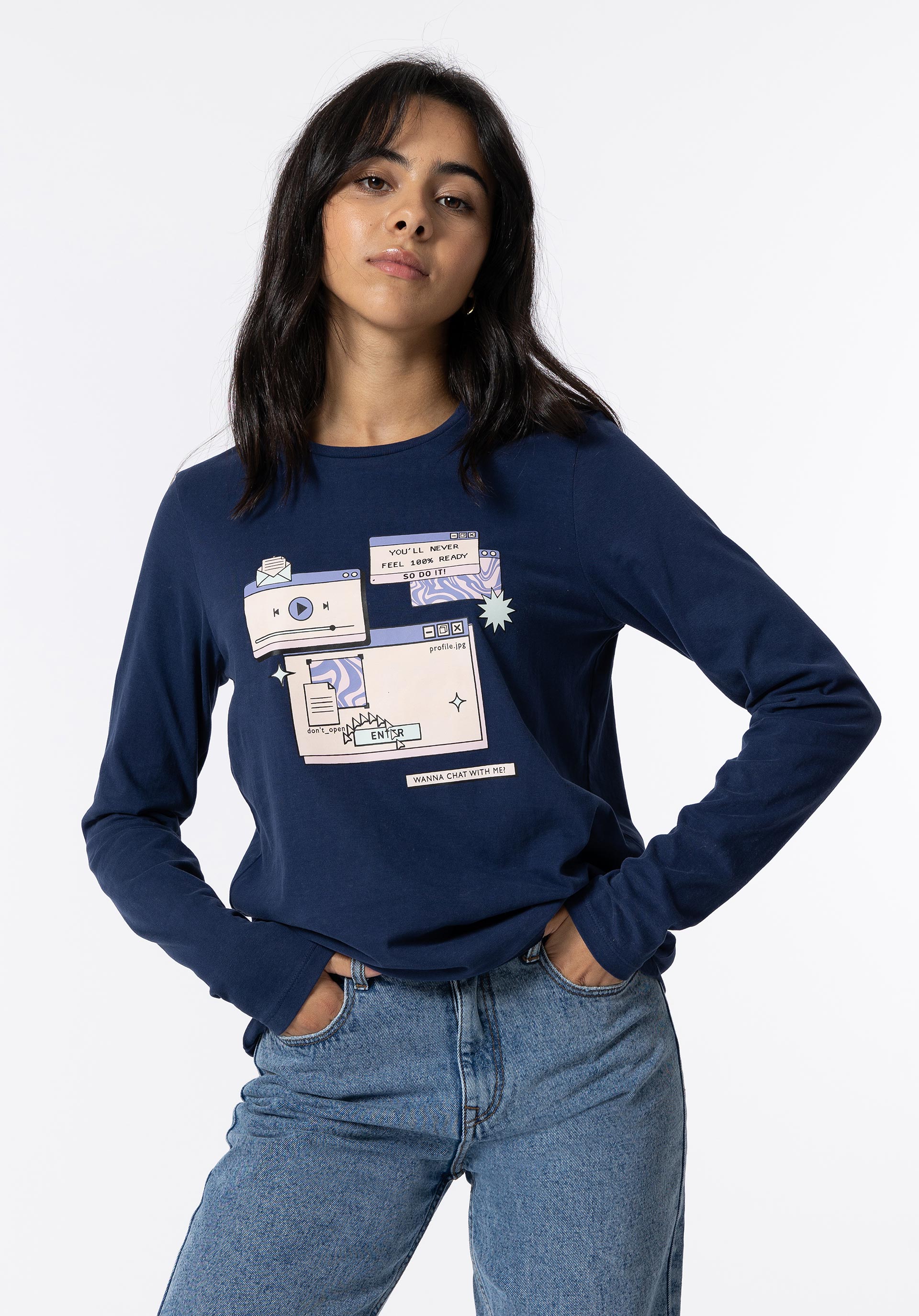 T-shirt com Estampado Frontal