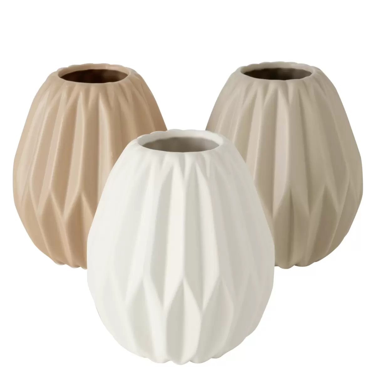Vase Tampa beige,braun,weiss