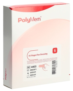 POLYMEM Finger/Zehenverband L Nr.3, 6 Stück
