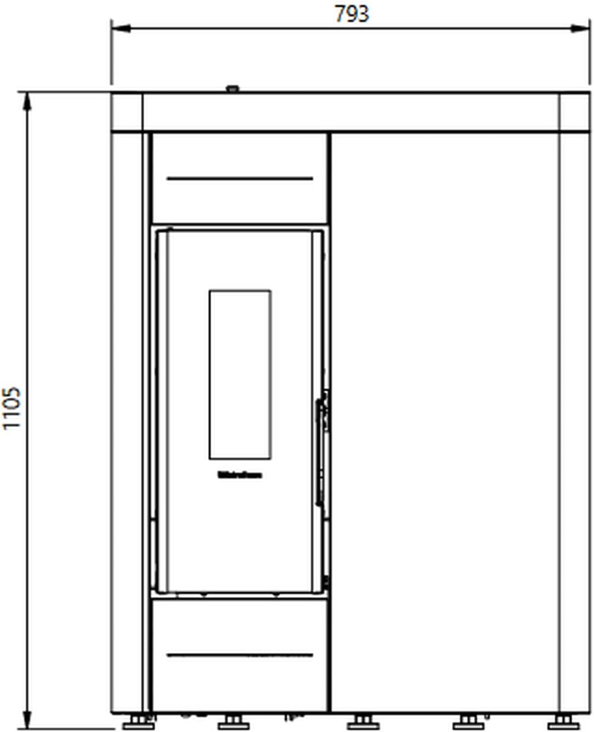 Extraflame X1282600 Virna Idro wasserführender Pelletofen Bordeaux/A++
