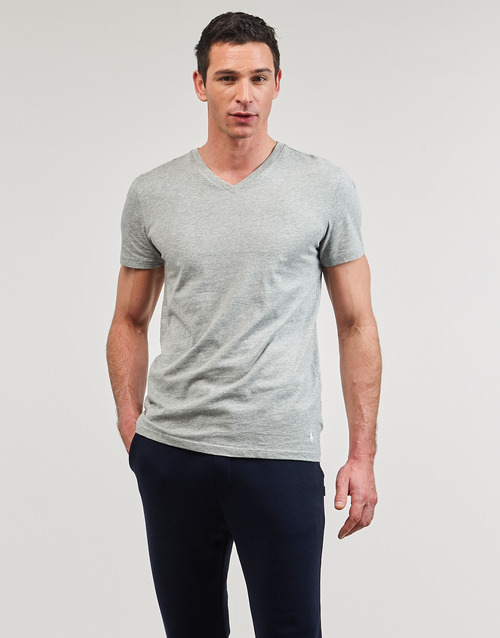 Polo Ralph Lauren - S / S V-NECK-3 PACK-V-NECK UNDERSHIRT Negro / Gris / Blanco