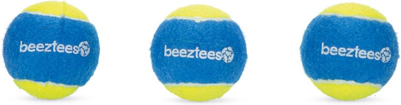 Beeztees hondenspeelgoed Fetch tennisbal blauw D 6,3 cm 3 stuks