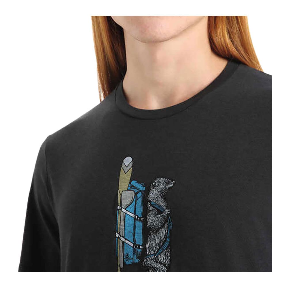 Icebreaker CTL CLSSIC PADDLE - Tee-shirt Homme black