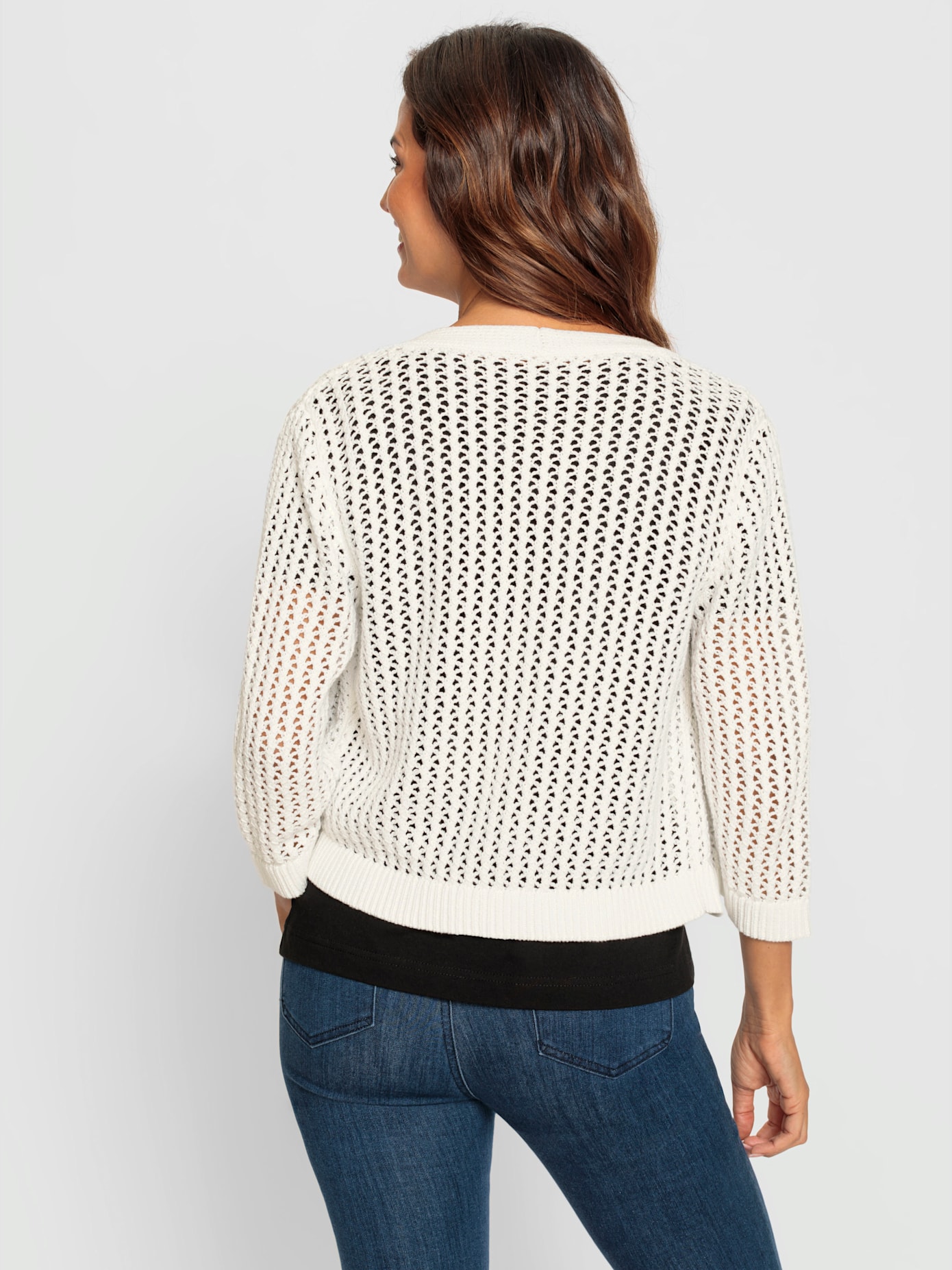 Boléro en tricot motif ajouré léger