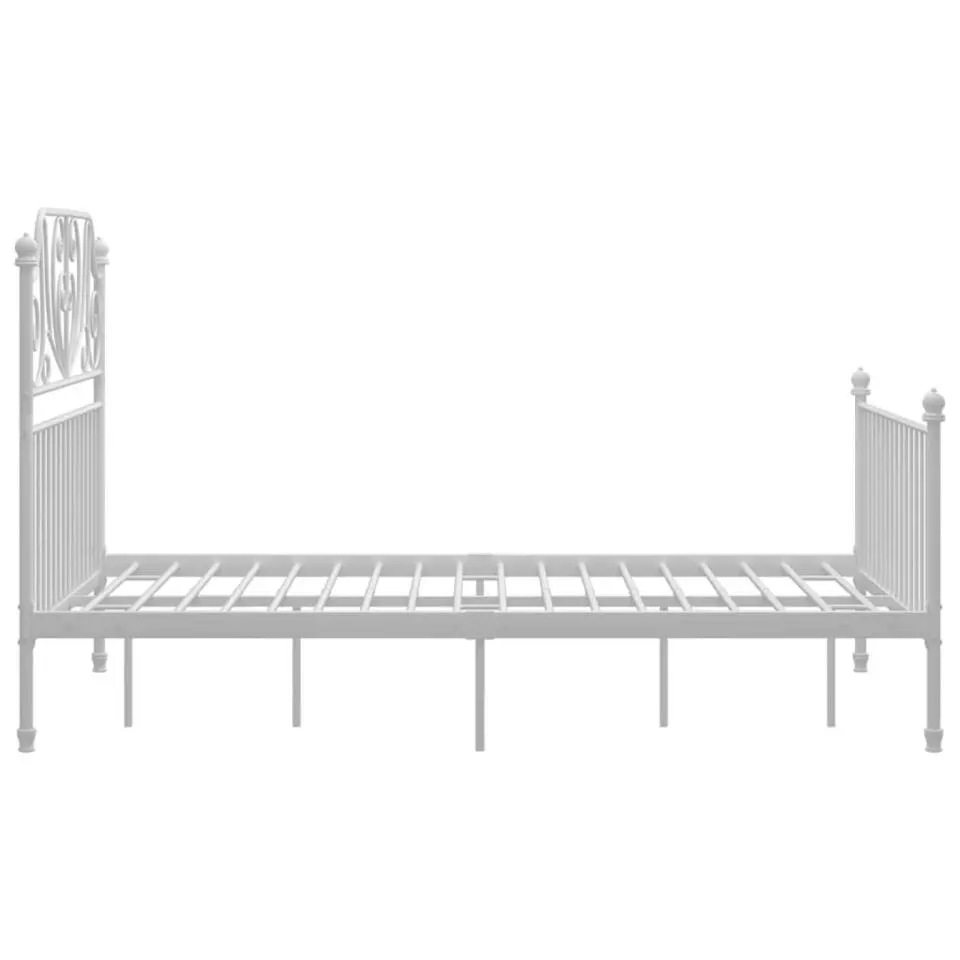 vidaXL - Meatlen bed frame - Wit - Metaal - 120x200 cm