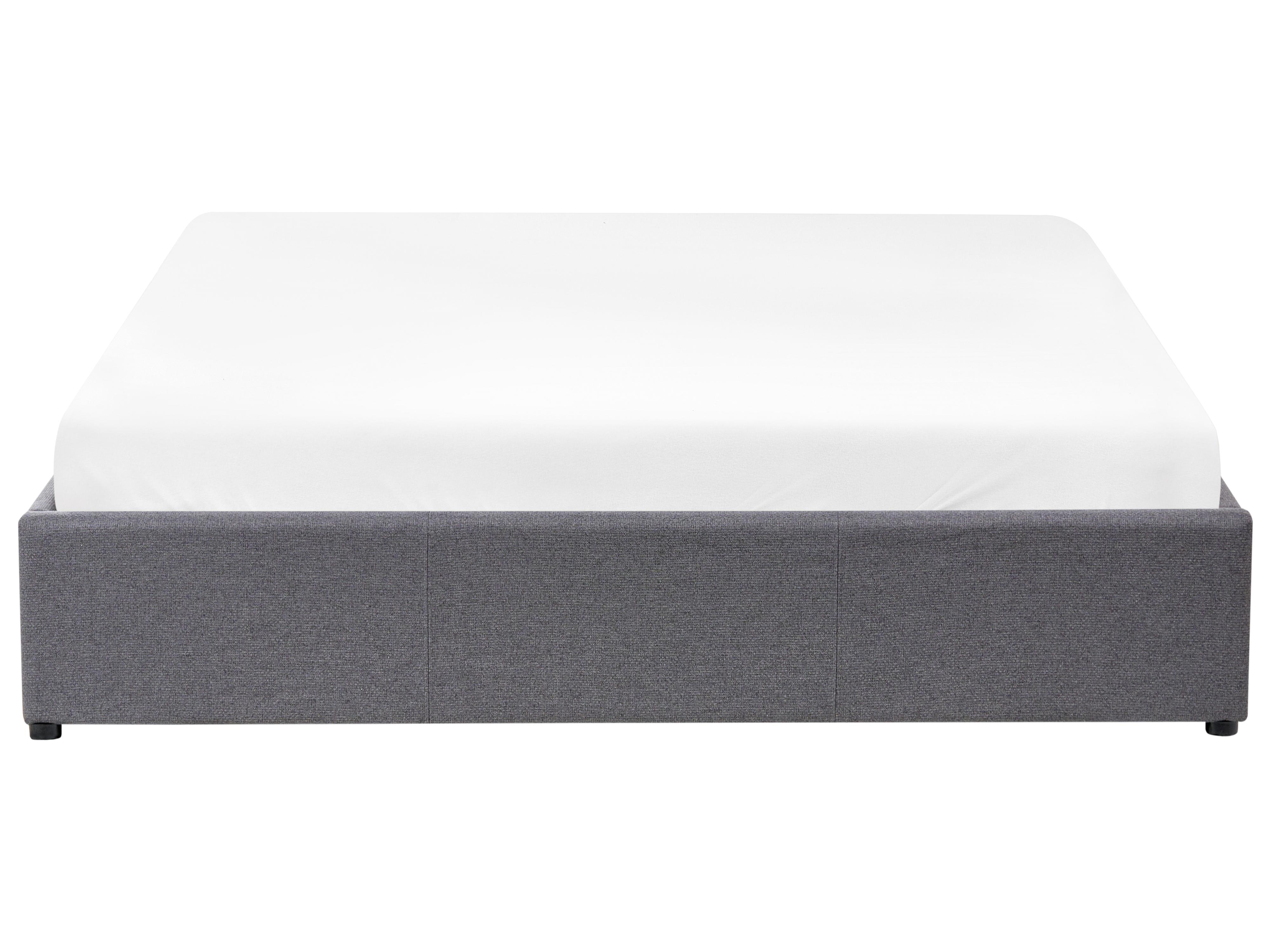 Opbergbed zonder hoofdbord Stof DINAN 160 x 200 cm Donkergrijs