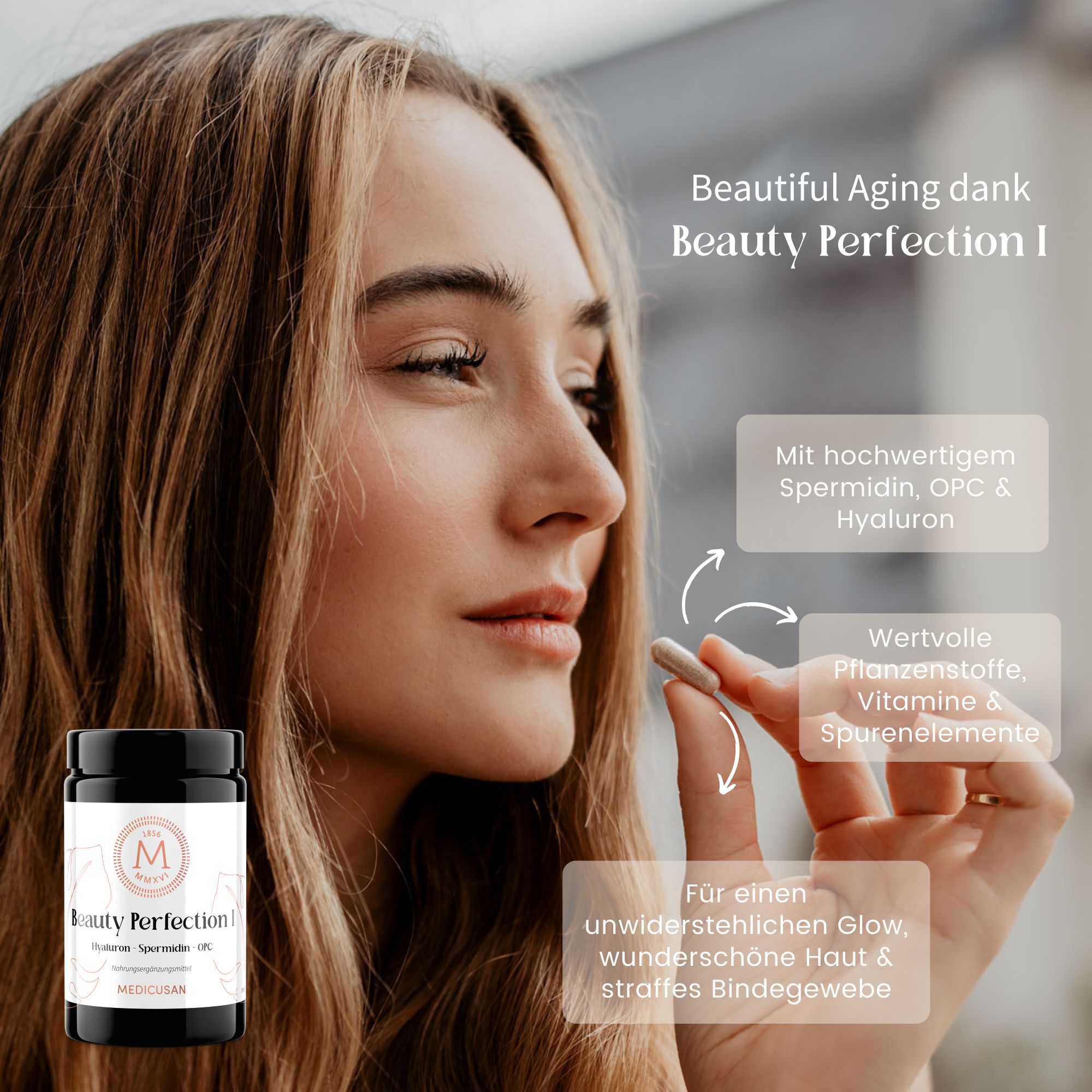 MEDICUSAN Beauty Perfection I Hyaluron - Spermidin - OPC