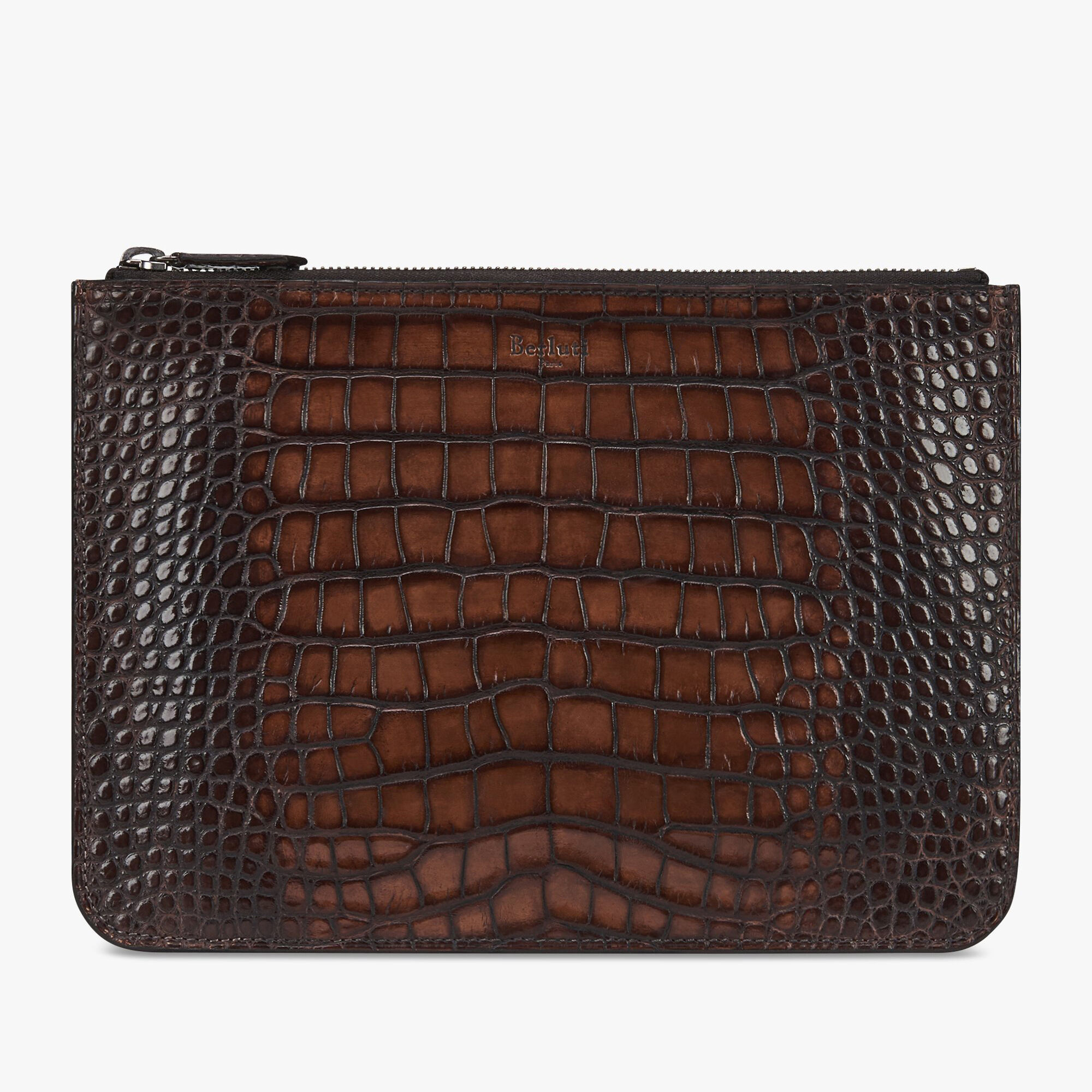 Pochette Nino Petit Modèle En Cuir d'Alligator