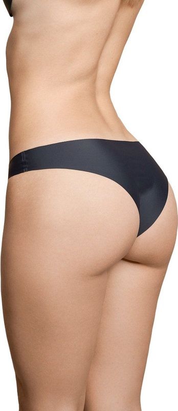 Bye Bra - Onzichtbare Bikini - Beige en Zwart - Braziliaanse Stijl - Hoge Taille - Naadloos
