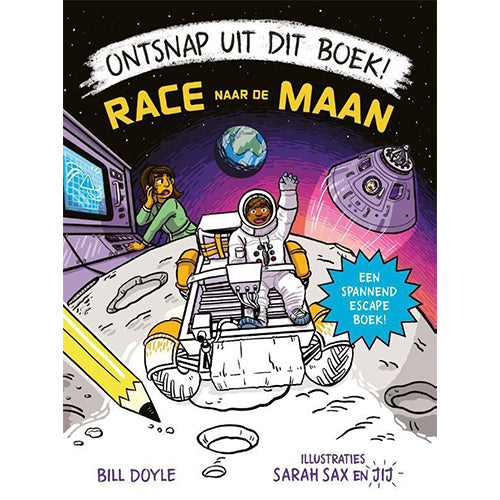 Uitgeverij volt ontsnap uit dit boek! race naar de maan