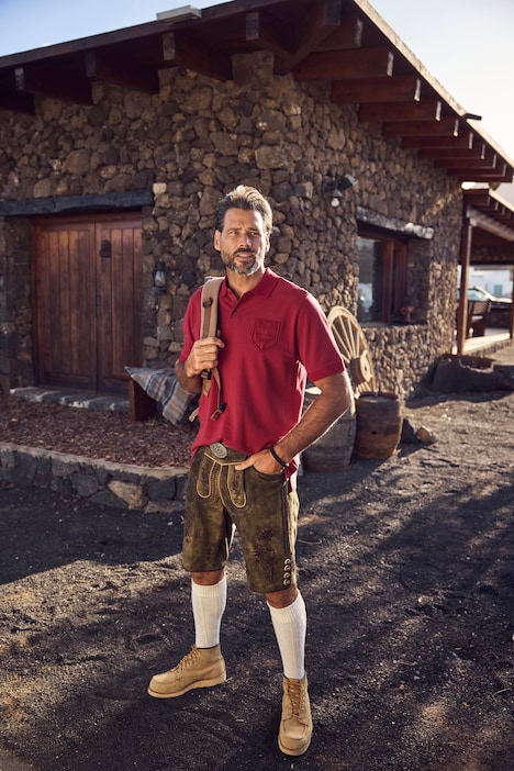 Poloshirt, Tracht, Halbarm, Piqué, Trachten-Stickerei, bis 8 XL