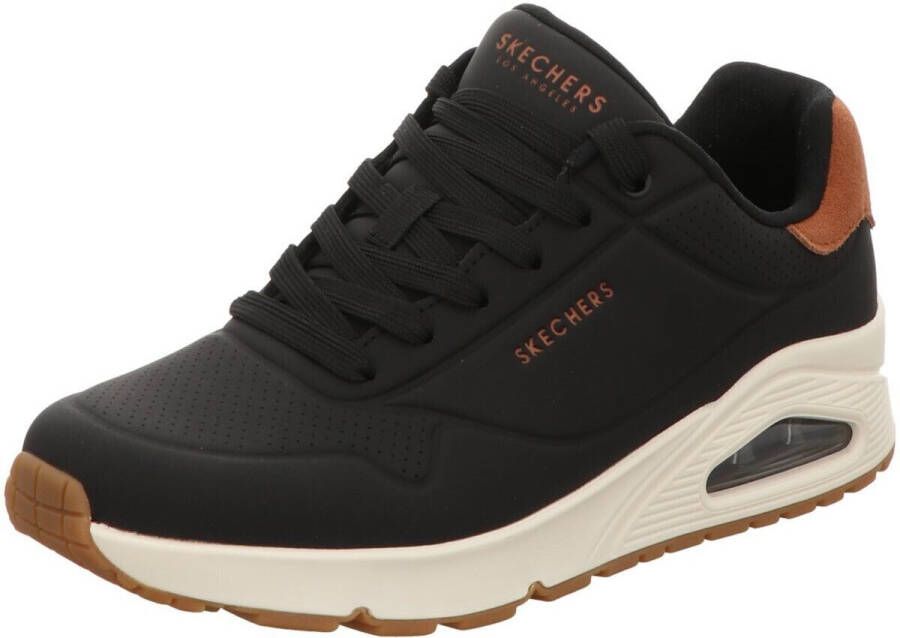 Skechers Air-Cooled Memory Foam Jogging Sneaker Black Heren