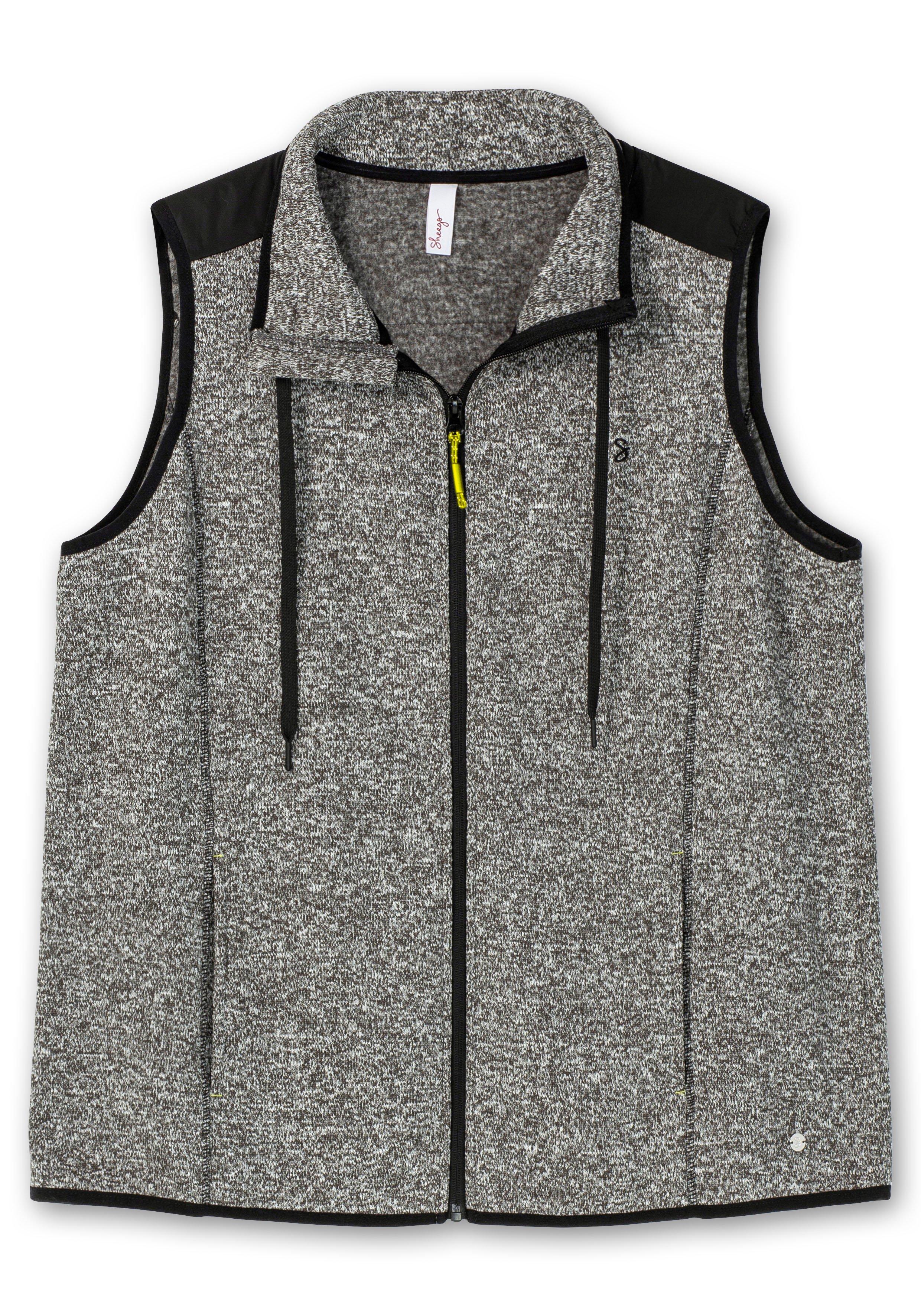 Funktionsweste aus Strickfleece, mit Stehkragen