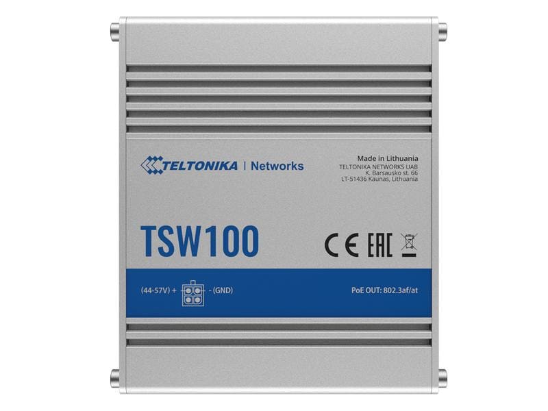 Teltonika Rail PoE  Switch TSW100 5 Port Industrieller POE  Switch ohne Management
