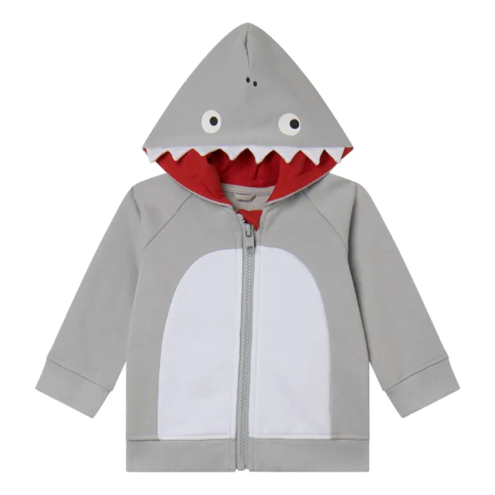 Stella McCartney Kids Sweat Zippé Requin Baby | Gris