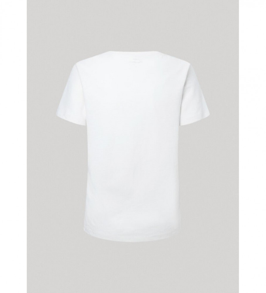Camiseta de veludo Pepe Jeans, branca
