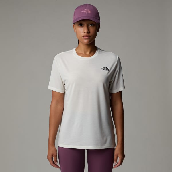 T-shirt THE NORTH FACE W LINEAR SIDE FOUNDATION S/S TEE WHITE DUNE
