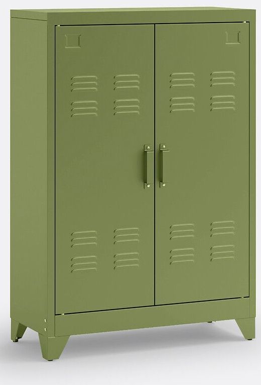 Hiba - Lage Kast - Kakigroen - Metaal - 2 Deuren