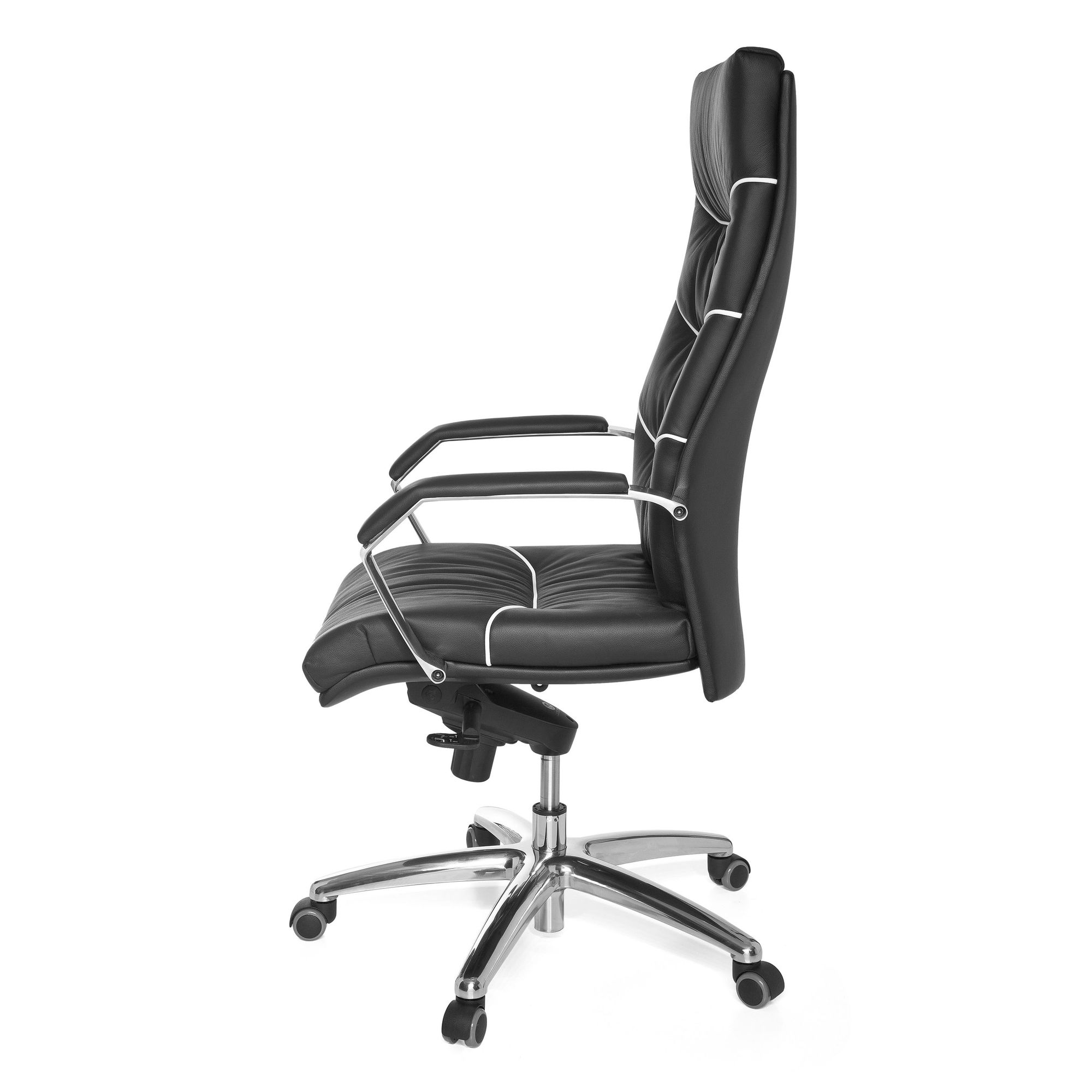 FineBuy XXL Chefsessel Echtleder schwarz Bürostuhl Drehstuhl Schreibtischstuhl