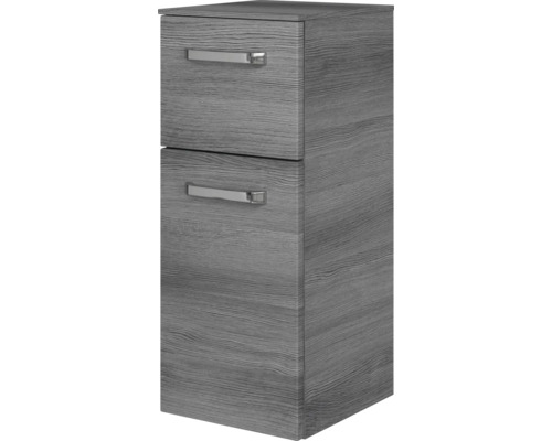 Jungborn VENTITRE onderkast, BxHxD 30 x 73 x 33 cm, frontkleur grafiet, horizontaal houtnerfpatroon