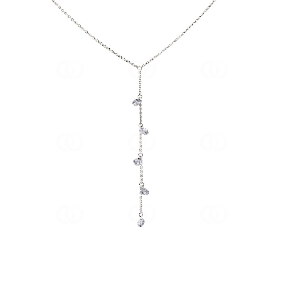 Collier mit Anhänger 750/18 K Weissgold mit Diamanten 0.48 ct H/si by CHRISTIAN