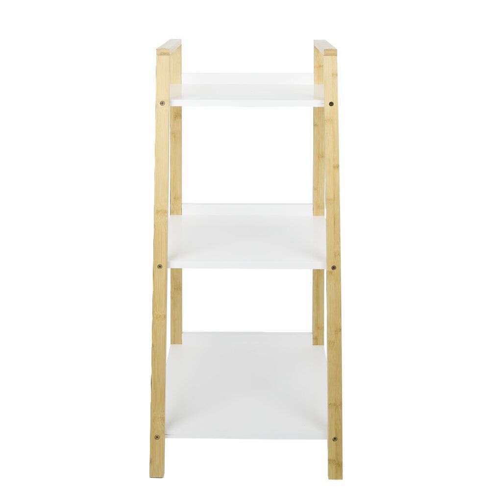 Étagère salle de bain 3 niveaux bambou 34,5x36xH76cm