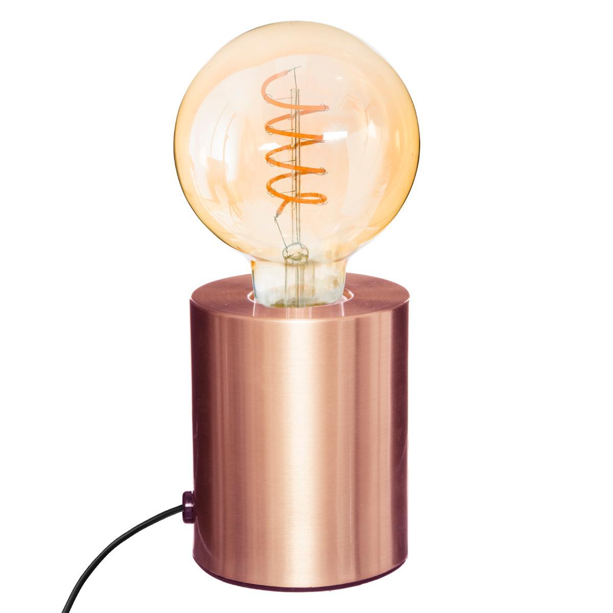 LAMPE METAL TUBE CUIVRE H.10CM
