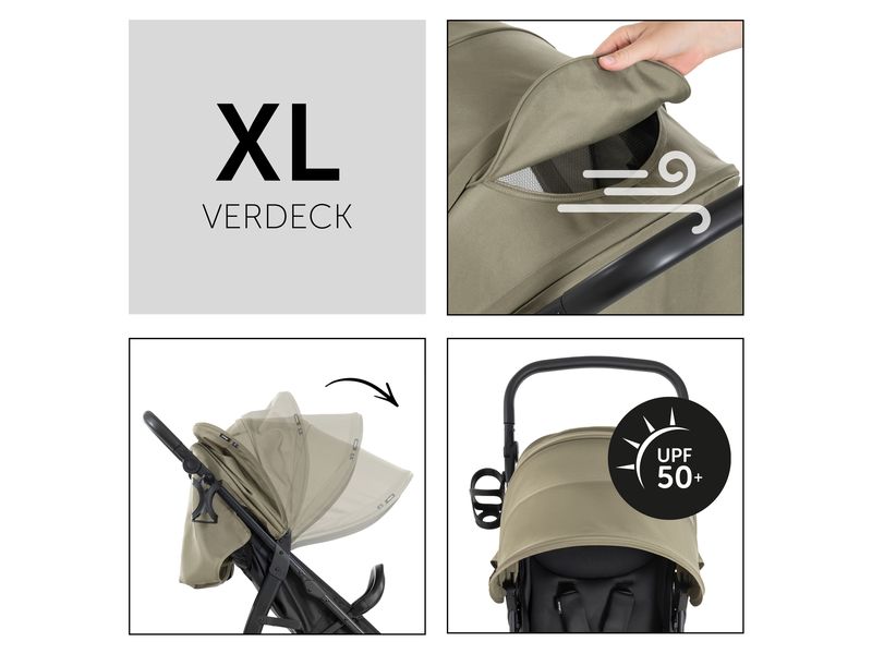 Hauck Buggy Rapid 4D Air Olive Stylischer Buggy für Stadt und Land