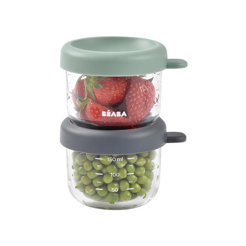Portions verre x2 Minerals/Green 150ml - BEABA