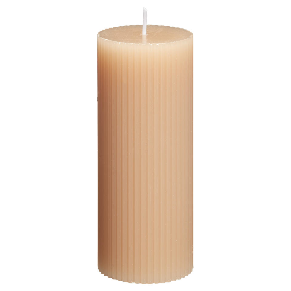 Stompkaars Rustiek Ribbel Beige 15 cm