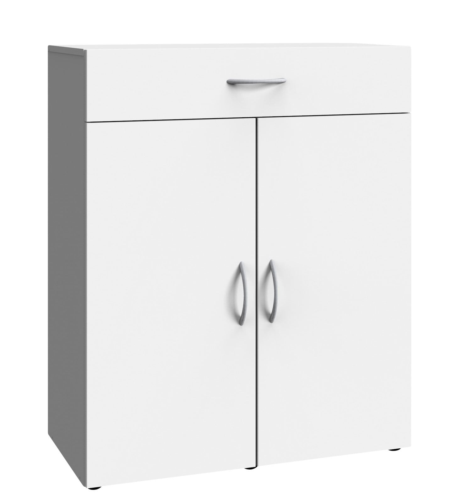 Kommode 80 x 98 x 48 cm Holznachbildung weiß