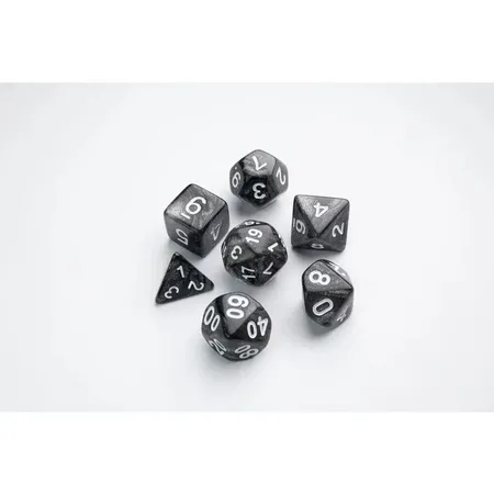 Asmodee Gamegenic Galaxy Series - Moon - RPG Würfelset 7-teilig