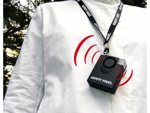 KH Security Personenalarm Safety First universal mobil Mobiler Schutzalarm mit Dauersignalblitz