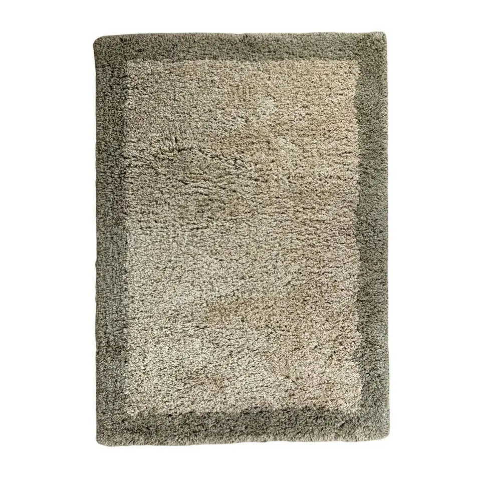 Interieur05 hoogpolig vloerkleed polyester Pilo groen/beige - 340 x 240 cm