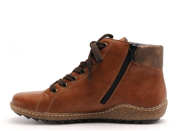 Rieker boots bottine plates femme z7540 marron