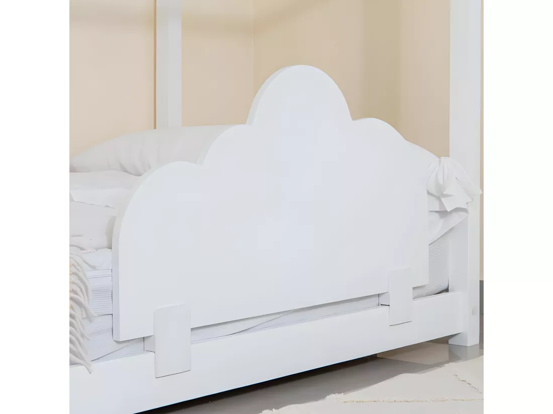Barrière de lit en aggloméré blanc 45x87x2cm