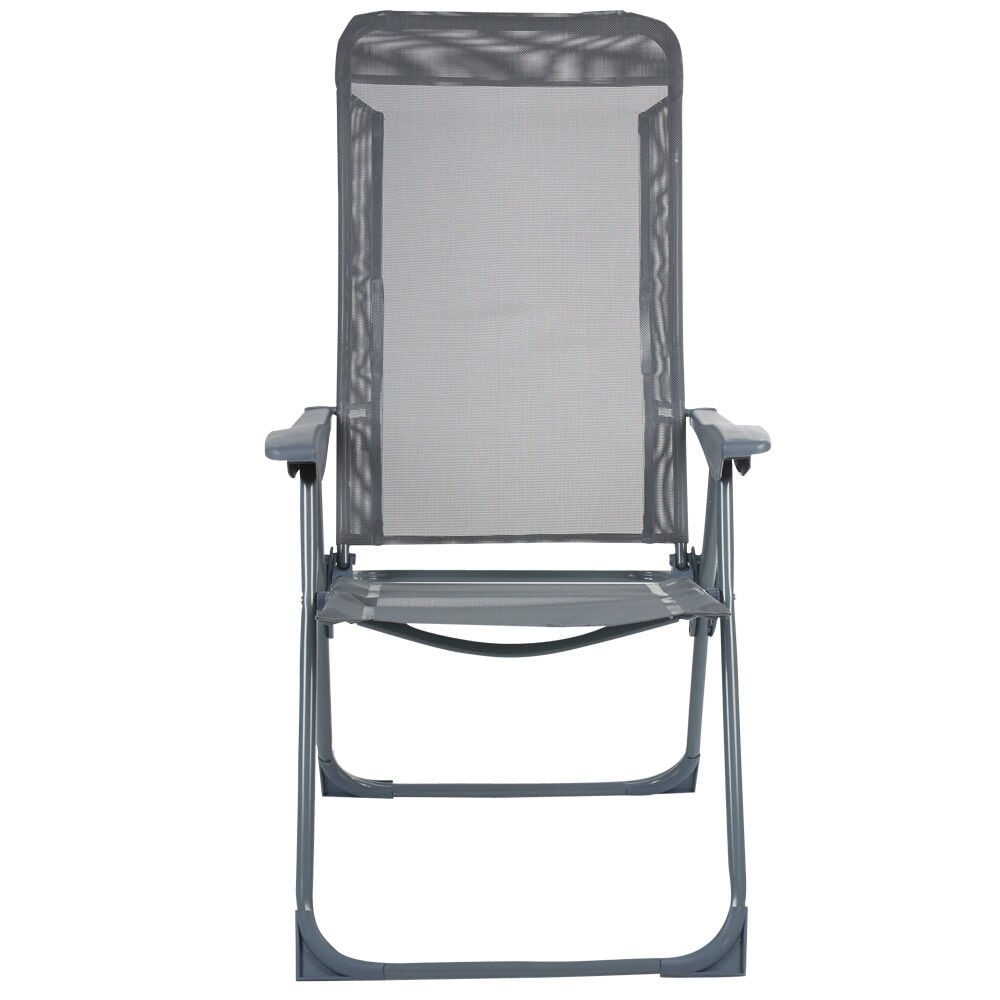 Fauteuil de camping 5 positions gris
