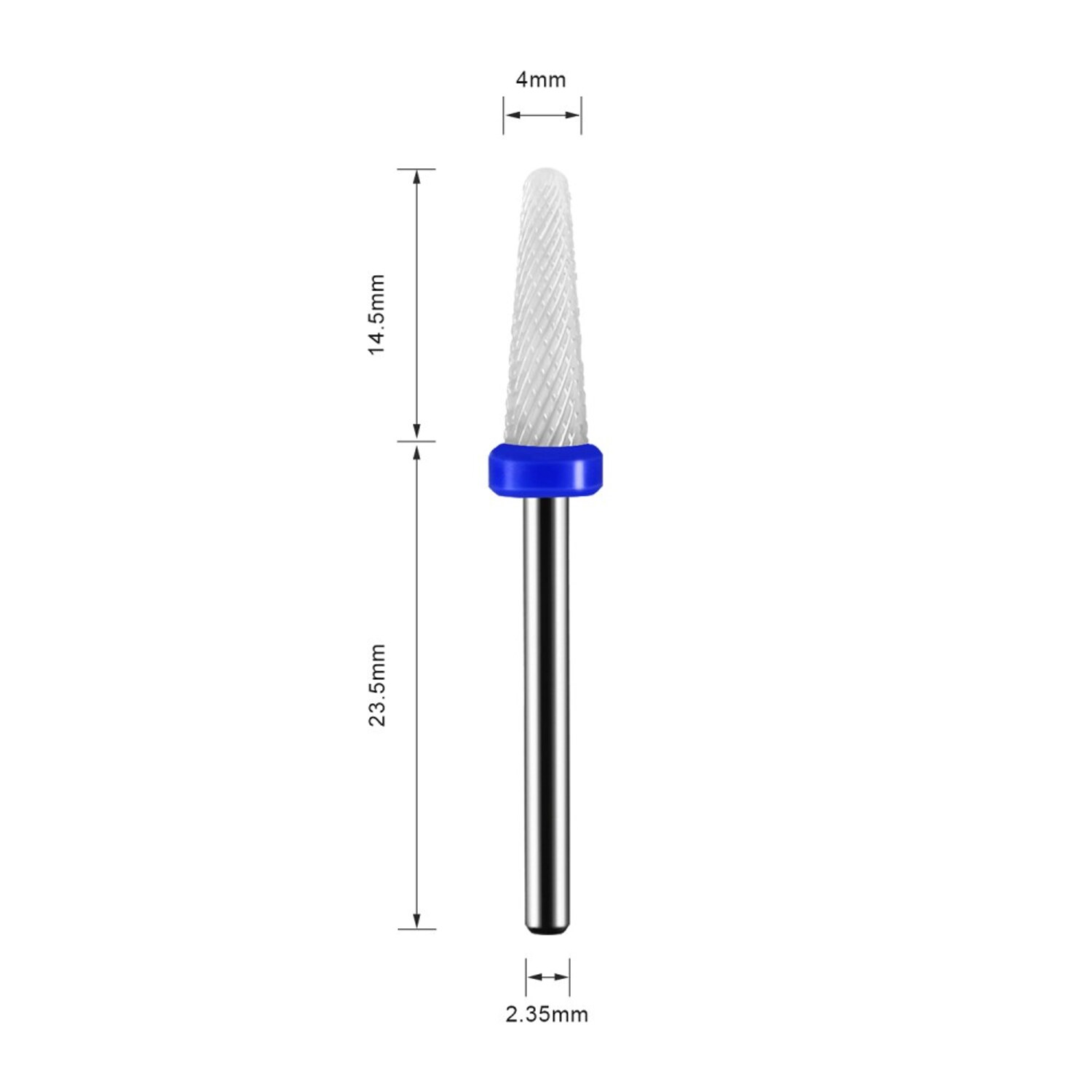 Premium Nagelfräser Keramik 2.35mm Bit Medium Schleifen Acryl Maniküre, Pediküre