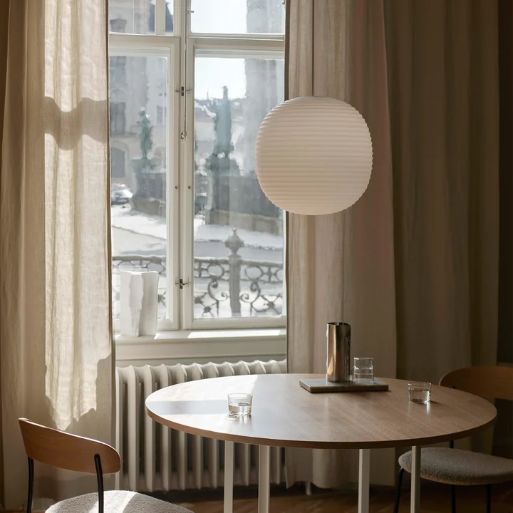 New Works - Lantern Pendelleuchte L, Ø 40 cm, weiss / matt