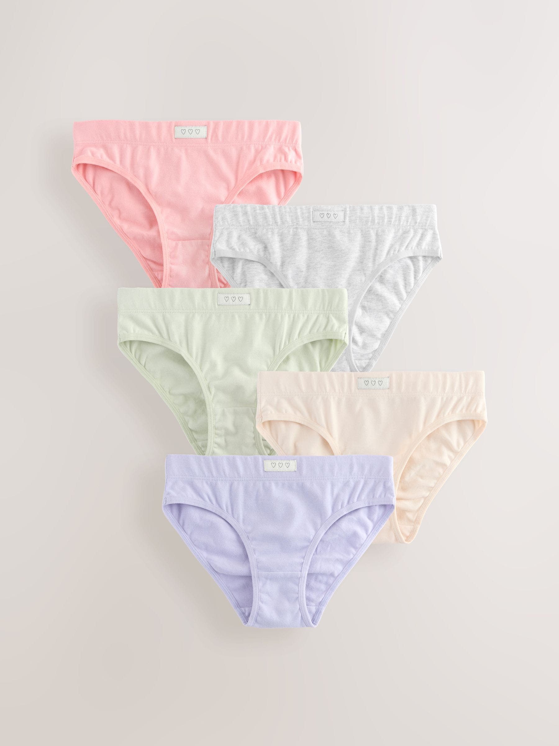Pastel - Zacht aanvoelende Bikini Onderbroeken verpakking van 5 (5-16jr)
