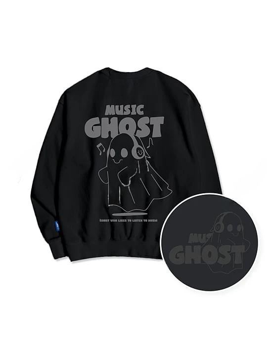 SeoulPop - Cartoon Print Loose-Fit Sweatshirt