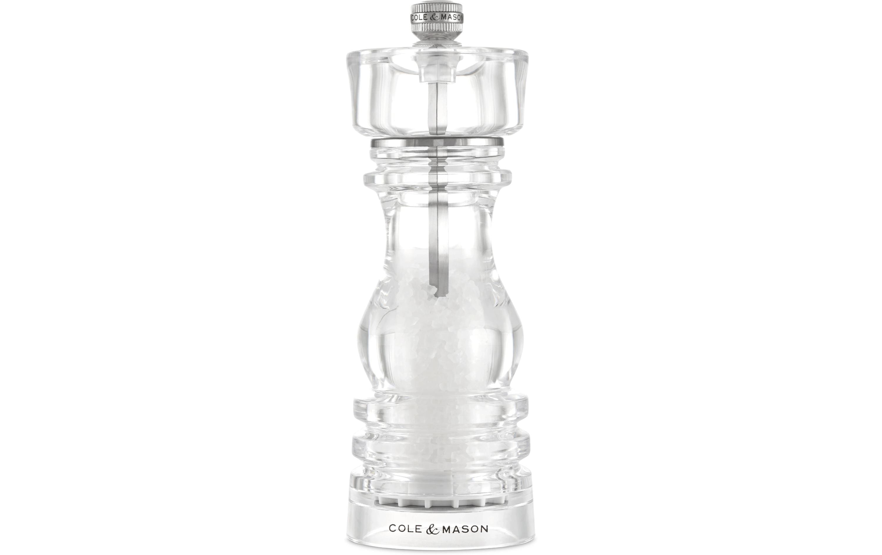 Salzmühle London 18 cm, TransparentGewürzmühle für Salz
